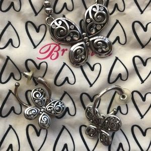 Retired Brighton Butterfly Necklace and Earrings